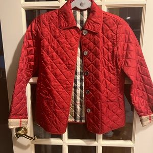 Like new girls Burberry spring jacket. Check inner pattern.